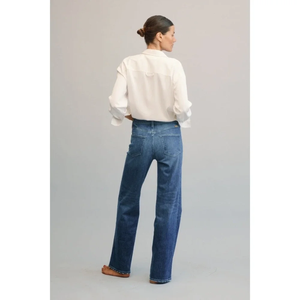 AYR The Secret Sauce 29S Blue Jeans Wide Leg High Rise Crowd Surf